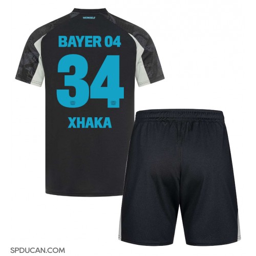 Dječji Nogometni Dres Bayer Leverkusen Granit Xhaka #34 Rezervni 2024-25 Kratak Rukav (+ Kratke hlače)